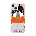 Nobby's SUZURI shopのフレブルのおーちゃん（背景あり） Soft Clear Smartphone Case