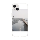 Esseの雨の日の道路 Soft Clear Smartphone Case