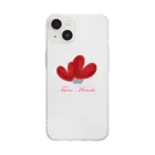 savannahのTwin Hearts Soft Clear Smartphone Case