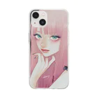 dahlia shop SUZURIのPink Soft Clear Smartphone Case