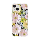 幸せうさぎの花手水 Soft Clear Smartphone Case