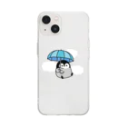 DECORの心くばりペンギン　雨の日ver. Soft Clear Smartphone Case