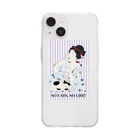 keeeeeep smilingのNO CATS, NO LIFE! 浮世絵　暑いけどネコとくっつきたい… Soft Clear Smartphone Case