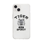 AliviostaのTIGER SPIRIT タイガー アメリカンカレッジ動物 虎 おもしろかわいい Soft Clear Smartphone Case