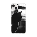 レトロ原宿の真っ黒ねこちゃん Soft Clear Smartphone Case