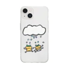 greetenの植木に雨を Soft Clear Smartphone Case