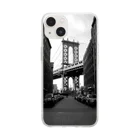 artsquadのアメリカ ニューヨーク ブルックリンブリッジ Soft Clear Smartphone Case