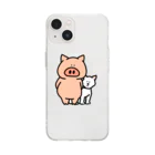 ぶーたんと仲間たちのぶーたんとくまちゃん Soft Clear Smartphone Case