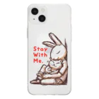 BeachBunnyのうさぎとねこ　Stay With Me Soft Clear Smartphone Case