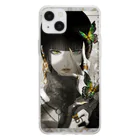 皐月 恵 -Kei Satsuki-のswallowtail butterfly 白黒ver. Soft Clear Smartphone Case