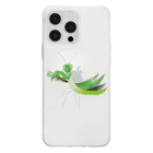Drecome_Designのゆるいカマキリ Soft Clear Smartphone Case
