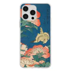 SONOTENI-ARTの003-003　葛飾北斎　『芍薬　カナアリ』　クリア　スマホケース　iPhone 14ProMax/14Plus/13ProMax/12ProMax/11ProMax専用デザイン　CC5-2 ソフトクリアスマホケース