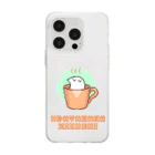 おだやかなきもちのドットおだやか　ひとやすみver. Soft Clear Smartphone Case