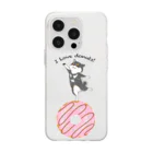 真希ナルセ（マキナル）のI love donuts!（黒柴） Soft Clear Smartphone Case