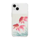 寿めでたや(ukiyoe)の日本画:小原古邨_金魚二匹 Soft Clear Smartphone Case