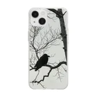 空屋　sorayakusakaの202012300958002　寒烏 Soft Clear Smartphone Case