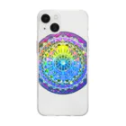 💖宇宙整体♪🌈♪こころからだチャンネル♪💖のFlower of Life STAR rights Soft Clear Smartphone Case