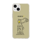 TM-3 Designの彫刻 × BEER（サモトラケのニケ）黒線画 Soft Clear Smartphone Case