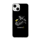 ビールとアート TM-3 Designの名画 × BEER（ミュシャ）黒背景 Soft Clear Smartphone Case