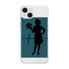 insparation｡   --- ｲﾝｽﾋﾟﾚｰｼｮﾝ｡の馬鹿は死んでも治らない(緑黒) Soft Clear Smartphone Case