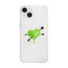 TWO SEEKERのII HEART【GREEN】 Soft Clear Smartphone Case