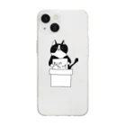 nekono-tatsukiの大喜る猫 Soft Clear Smartphone Case