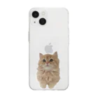 うなねこです。のベビうなちゃん Soft Clear Smartphone Case