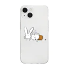 BabyShu shopのはまる鷺ハム Soft Clear Smartphone Case