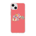 GOODS SHOP【そぞろな小窓】 SUZURI店の【ソイヤッ‼】《真朱》iphoneケース Soft Clear Smartphone Case