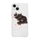 ぽんず保護猫40のえまこまねんね Soft Clear Smartphone Case