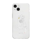 ビールとアート TM-3 Designの名画 × スイーツ（接吻） Soft Clear Smartphone Case