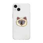 オガのシャム猫 Soft Clear Smartphone Case