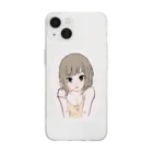 愉快のかわいい女 Soft Clear Smartphone Case