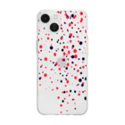 In+u1t/0NのIn+u1t0N #10 Dot/赤/紺 Soft Clear Smartphone Case