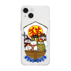 にゃんまるけのにゃん福神 Soft Clear Smartphone Case