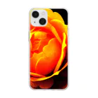 Anna’s galleryのYellow Rose Soft Clear Smartphone Case