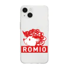 JINTAIの赤ロゴのROMIO ソフトクリアスマホケース