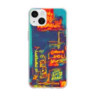 TakashiSのneon nite city  Soft Clear Smartphone Case