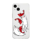 古蛙目の和猫 Soft Clear Smartphone Case