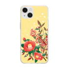 orange_honeyの椿 Soft Clear Smartphone Case