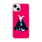 有村佳奈のART FASHION SHOPのRED RABBIT2 Soft Clear Smartphone Case