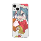 揺。(中田揺。)の揺。ちゃんとバツうさぎ【クリスマスグッズ】 Soft Clear Smartphone Case