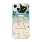 moku moku shopのムーンバニー Soft Clear Smartphone Case