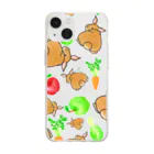 Lily bird（リリーバード）の野菜と果物とうさぎさん Soft Clear Smartphone Case