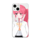 佐藤 アホ 🍬💕🍓の女の子スマホケース Soft Clear Smartphone Case