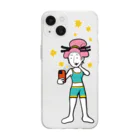 Oedo CollectionのSelfie Girl／ソフトクリアスマホケース Soft Clear Smartphone Case