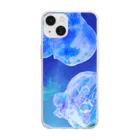 翡翠アキラのクラゲの集会 Soft Clear Smartphone Case