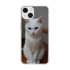 しろねこまるのしろねこまる Soft Clear Smartphone Case