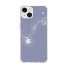 さりげなイニシャル｜ほわいと日和の夜空 『ｑ(キュー) 』 Soft Clear Smartphone Case