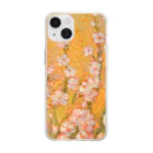 6月のマーチの白梅・yellow。 Soft Clear Smartphone Case